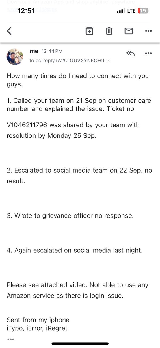 RishikeshAraJn's tweet photo. @AmazonHelp Read my response
Have replied to it
Shared the details for fifth time
7days no service
Can’t use Amazon pay
Can’t use  prime video
Can’t use Alexa

PATHETIC. @JeffBezos 
#amazonisliar #amazonstealsmoney #amazonsucks #amazonprimesucks #amazonisthief #amazoncustomerservicesucks https://t.co/budyqEZV7r