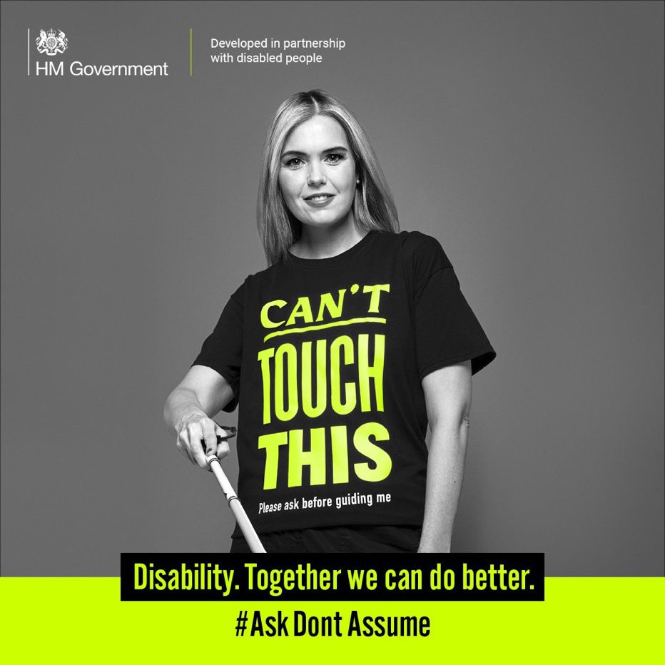 sophie morgan on X: My thoughts on the new #AskDontAssume Campaign.  Please, don't #ask. We will let you know if we need you for anything.  Otherwise you can #assume we are just