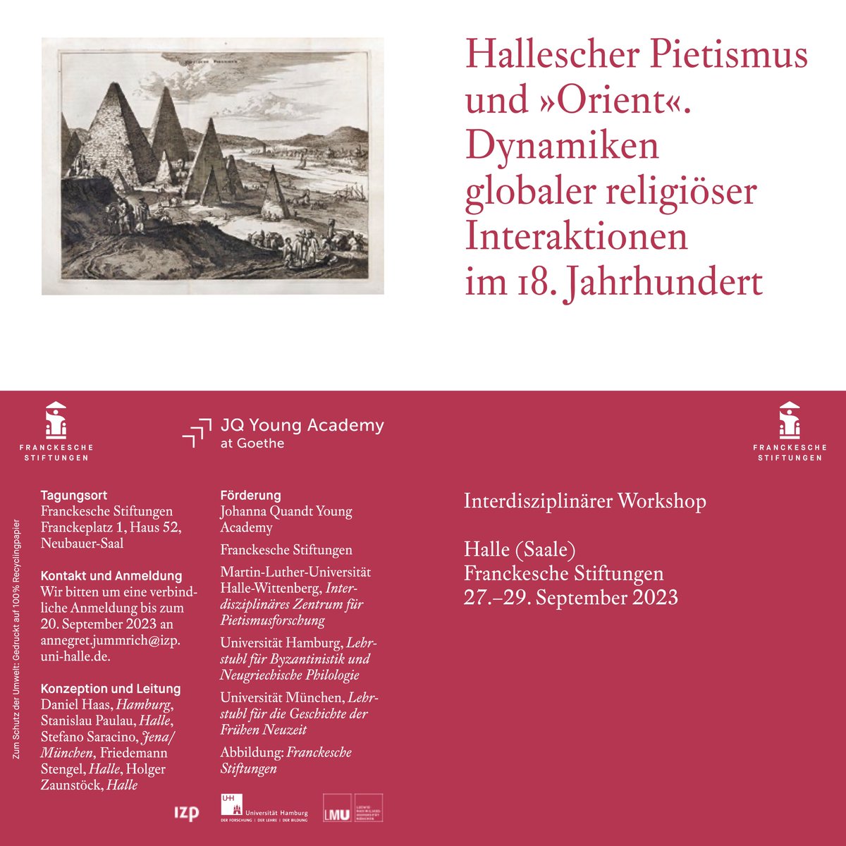 Heute geht es los! Hallescher Pietismus und »Orient« – Dynamiken globaler religiöser Interaktionen im 18. Jahrhundert francke-halle.de/de/forschung/t…