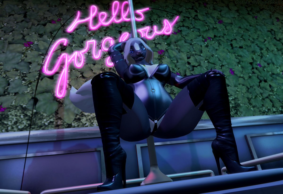 WiggleSkunk's tweet photo. Hey you... come to see me wiggle on the stage? Let me treat you to a captivating performance in the VIP room.~🦨💙

#SecondLife #SLPhotography #furrysl #furry #skunkette #stripper #striptease https://t.co/RFVjSLmQKt