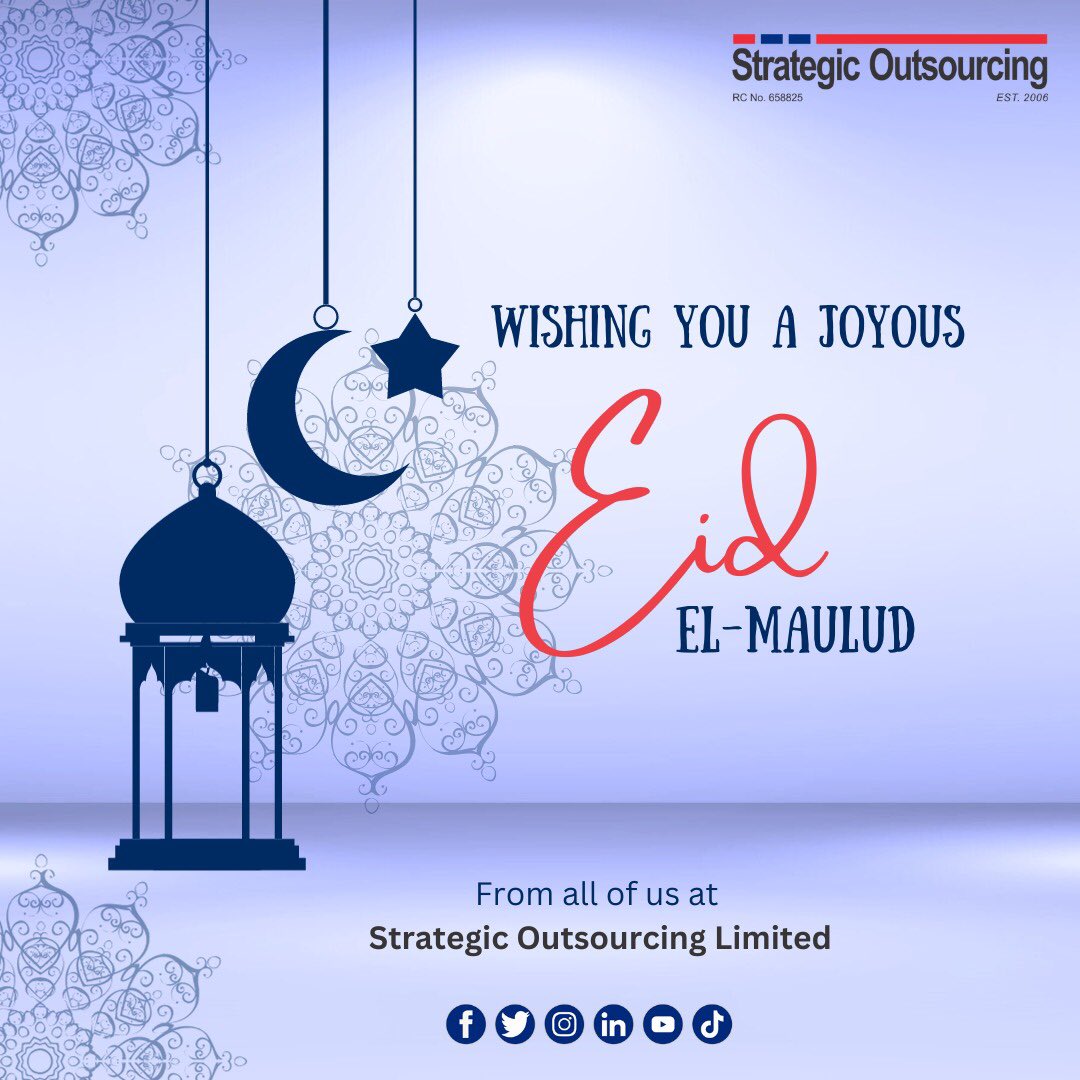 solnigeria's tweet photo. On this blessed day, we extend our warmest wishes to our Muslim brothers and sisters. 

May this Id el Maulud bring you and your loved one’s peace, prosperity, and an abundance of blessings.

#IdelMaulud #Blessings #Unity #PeacefulCelebration #SOL #SOLNigeria https://t.co/pUN7bv71rd