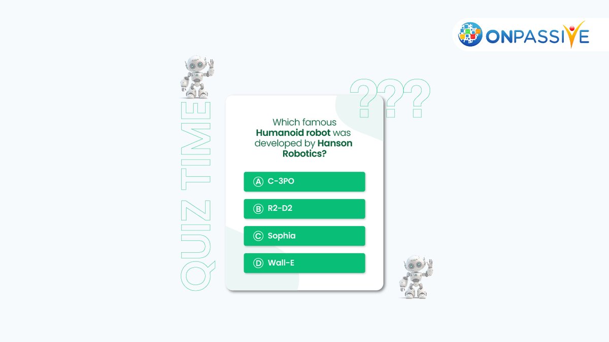 ONPASSIVE's tweet photo. Get those thinking caps on! Our quiz of the day is here to test your wits. Dive in and have some fun!

#robotics #technology #quiz #QuizTime #generalknowledge #braingames #ONPASSIVE #TheFutureOfInternet https://t.co/TntuuPW9RN