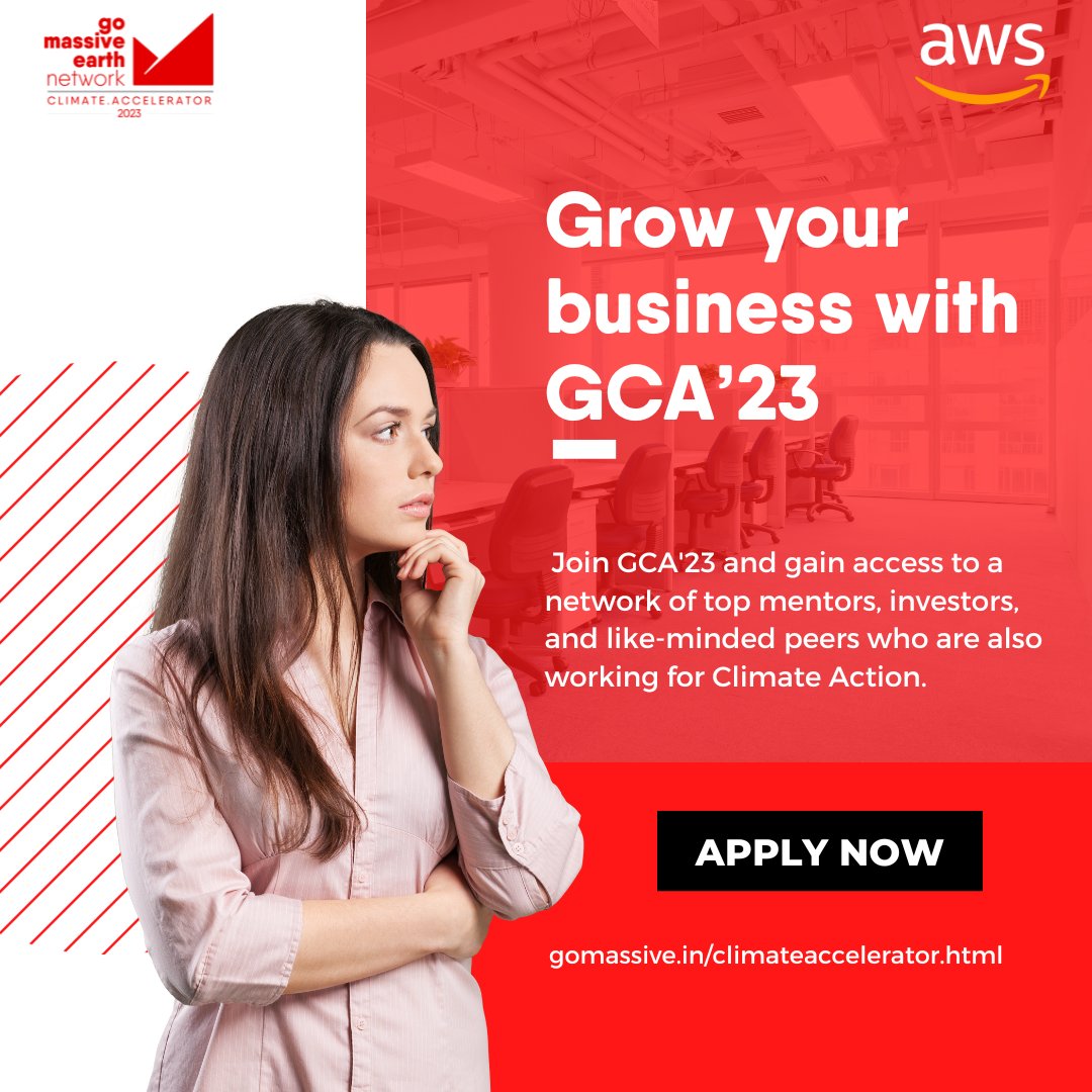 It's  time to shine a light on your climate solutions. GCA'23 provides the  platform, resources, and community you need to thrive. Apply today and  make a massive impact! 

Apply here- lnkd.in/dJWUiAku
Last date to apply-30th September