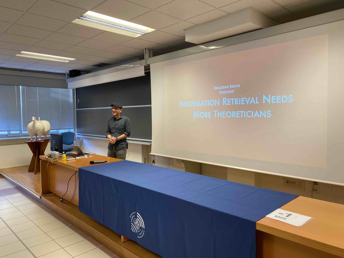 #SPIRE2023 keynote #2: Sebastian Bruch, "Information Retrieval Needs More Theoreticians" soon on stage!