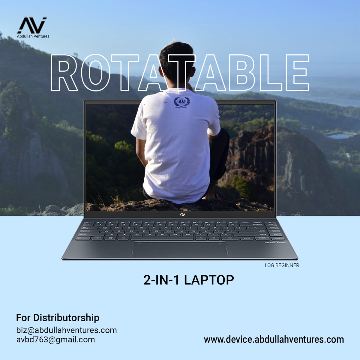abdullahventure's tweet image. Log Beginner 14", 2-in-1 Convertible Laptop!📷
📷 360 Degree Rotatable
📷 Intel Celeron  N4020C
📷Up to 8GB DDR4 RAM
📷256GB M.2
📷 7.6V/4000mAh
MoreDetails device.abdullahventures.com/.../log-beginn…...
For Distributorship
biz@abdullahventures.com
avbd763@gmail.com
#laptop #360degreeview #avlaptop