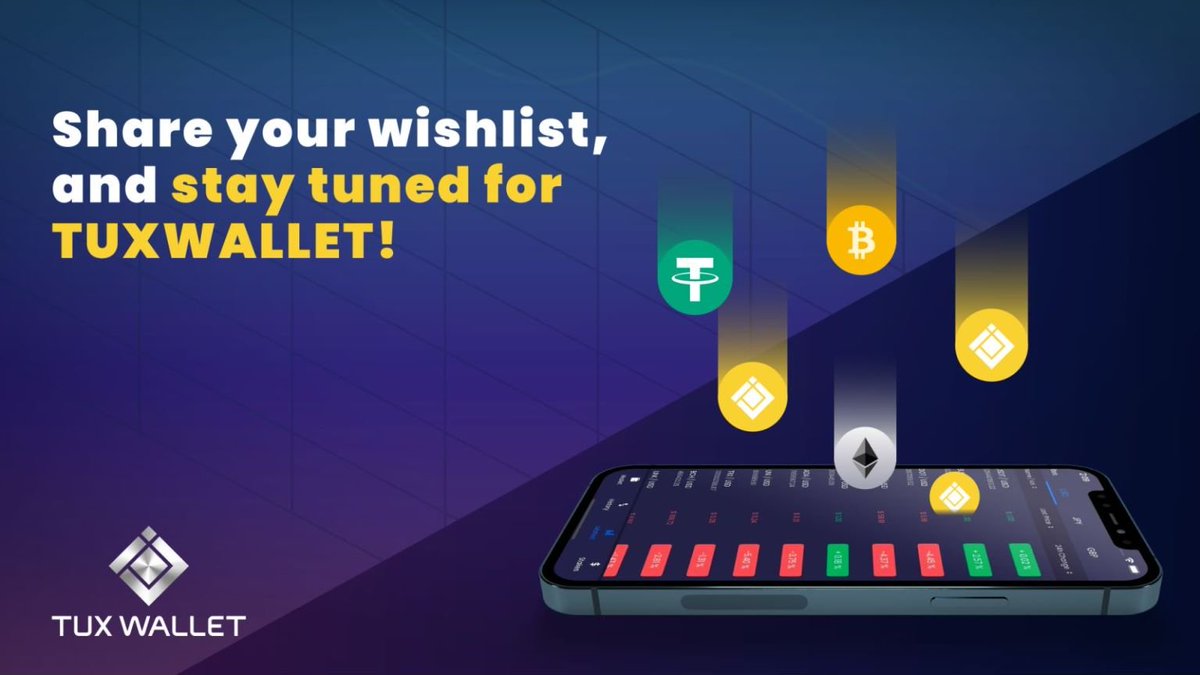 tux_wallet's tweet image. Unlock the power of your financial dreams with TUX Wallet. 

Share your wishlist directly within the app and watch your investments take flight. 

Your goals, our priority. 

#TUXWallet #CryptoWishlist #TUXC #Airdrop #Giveaway