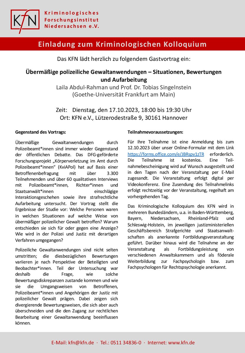 Kriminologisches Forschungsinstitut Niedersachsen tweet media