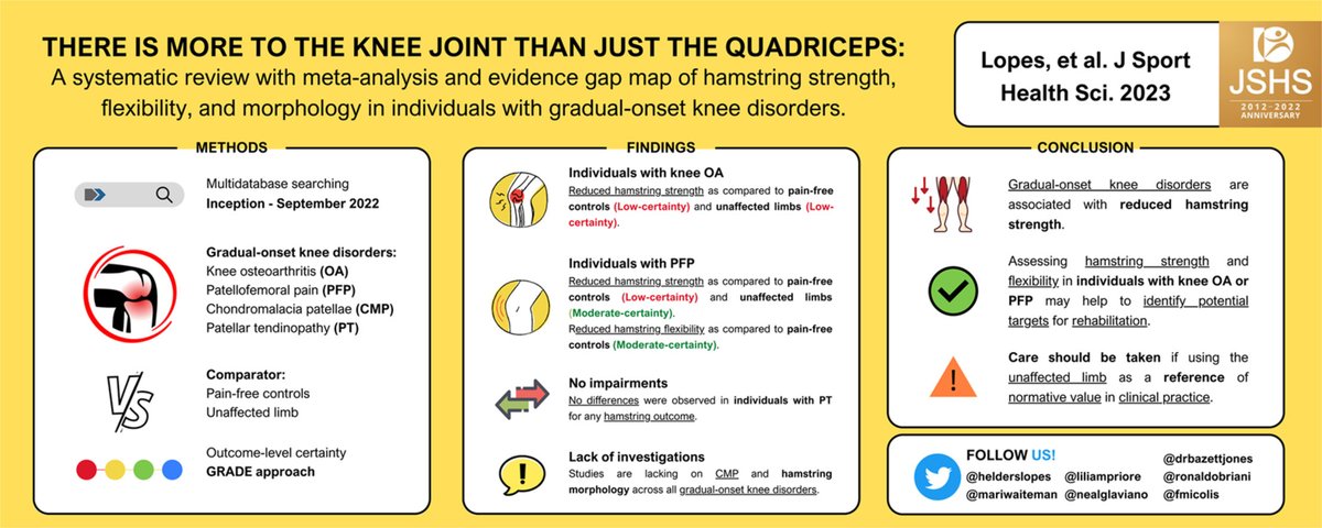 #Systematic_review

There is more to the knee joint than just the quadriceps

doi.org/10.1016/j.jshs…👇👇