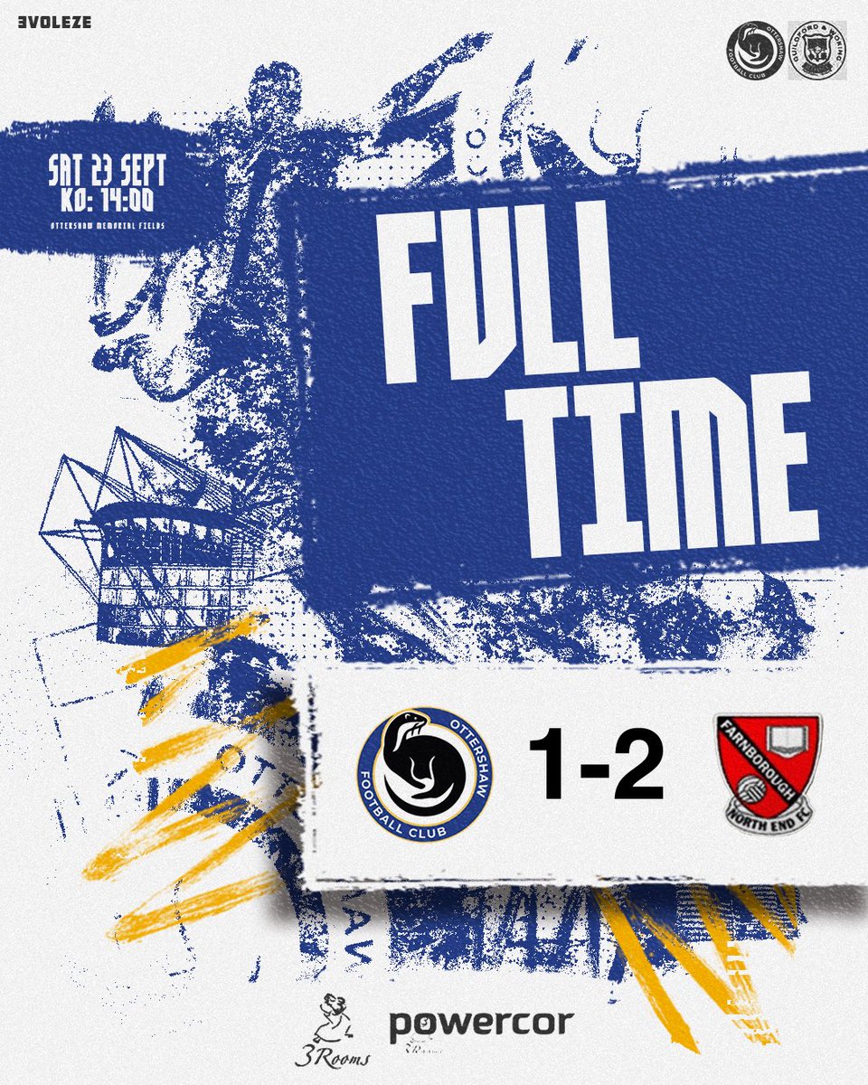 Ottershaw FC (@ottershawfc) on Twitter photo Tough 2-1 loss at home vs a well drilled <a href="/farnboroughne/">FarnboroughNorthEnd</a> team.
Goal ⚽️: <a href="/BenPlacito/">Ben Placito</a>
Let's get back to winning ways this weekend!
#UTO 🦦🟡🔵 Tough 2-1 loss at home vs a well drilled <a href="/farnboroughne/">FarnboroughNorthEnd</a> team.
Goal ⚽️: <a href="/BenPlacito/">Ben Placito</a>
Let's get back to winning ways this weekend!
#UTO 🦦🟡🔵