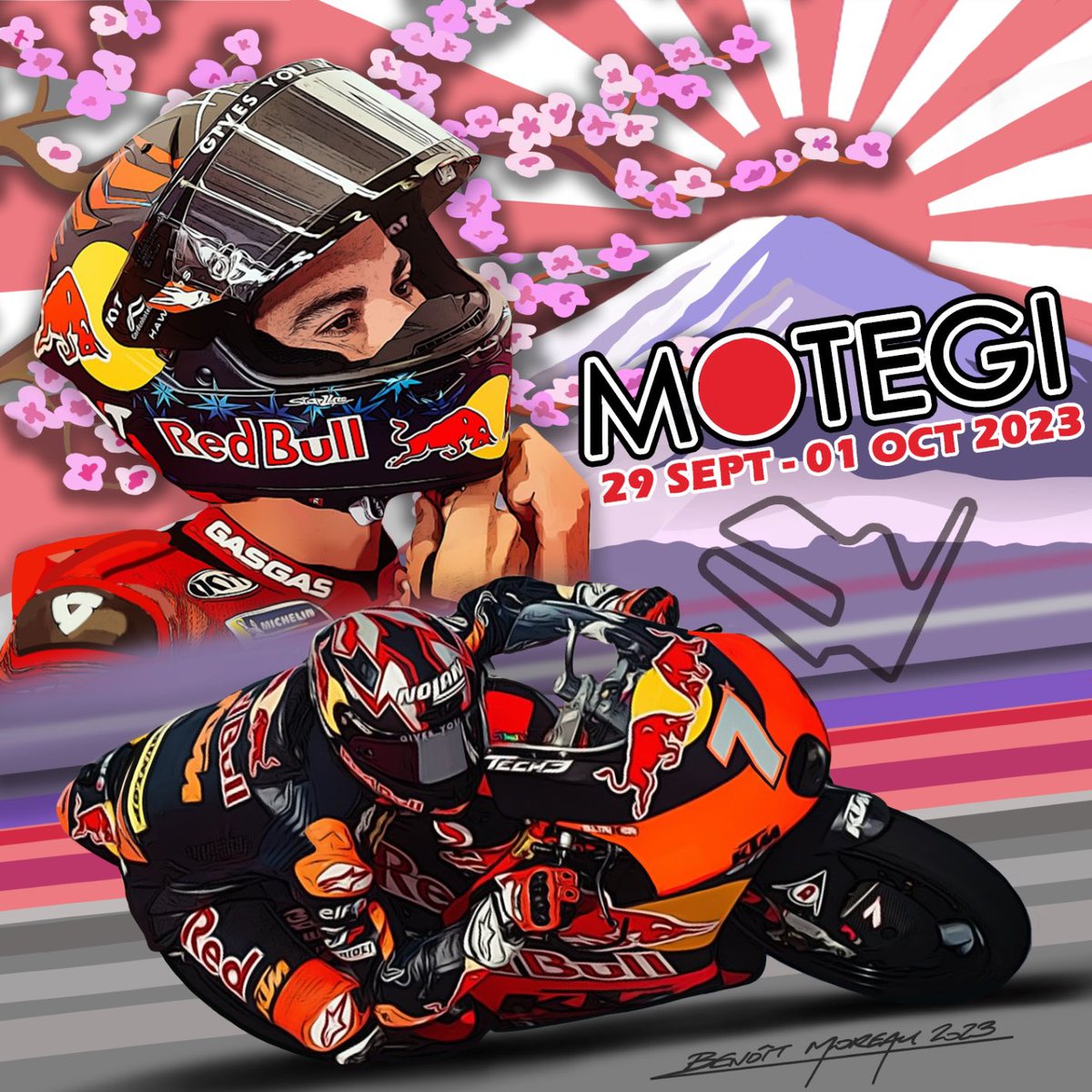 Tech3Racing's tweet image. The Land of the Rising Sun is calling 🌄🇯🇵

After an historical week in India, we are getting ready for the #JapaneseGP 🏯🌸

Excited to be back at the @motegi_english for another race week… bring on the action!

#GASGASFactoryRacingTech3 #RedBullKTMTech3 #MotoGP #Moto3