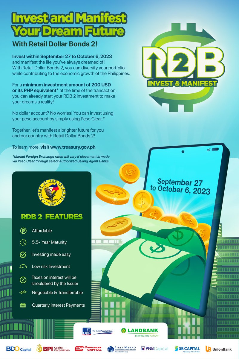 Don't let your savings get stuck. Make sure it's moving with RDB 2!

Pumunta sa treasury.gov.ph para sa iba pang detalye.