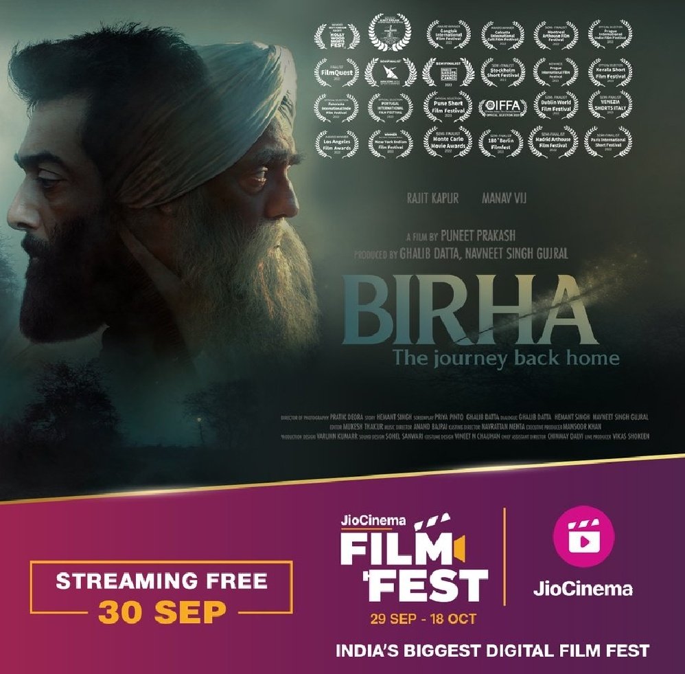 Watch the award-winning short film - #Birha: The Journey Back Home, starring Manav Vij and Rajit Kapur, releasing on 30 September at #JioCinemaFilmFest.

#manavvij786 #RajitKapur #JioCinema