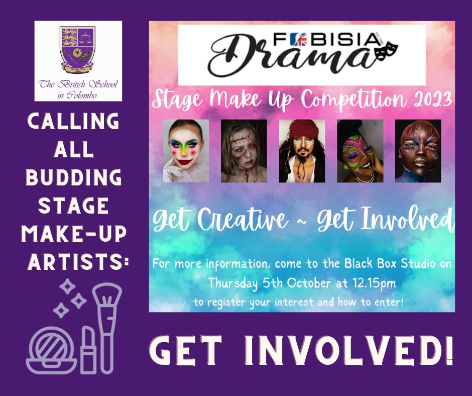 BSColomboLK's tweet photo. Calling all budding make-up artists! Let's get involved and create magic! #GoBSC #FOBISIA #WorldClassSchool https://t.co/fhWR6lXnzP