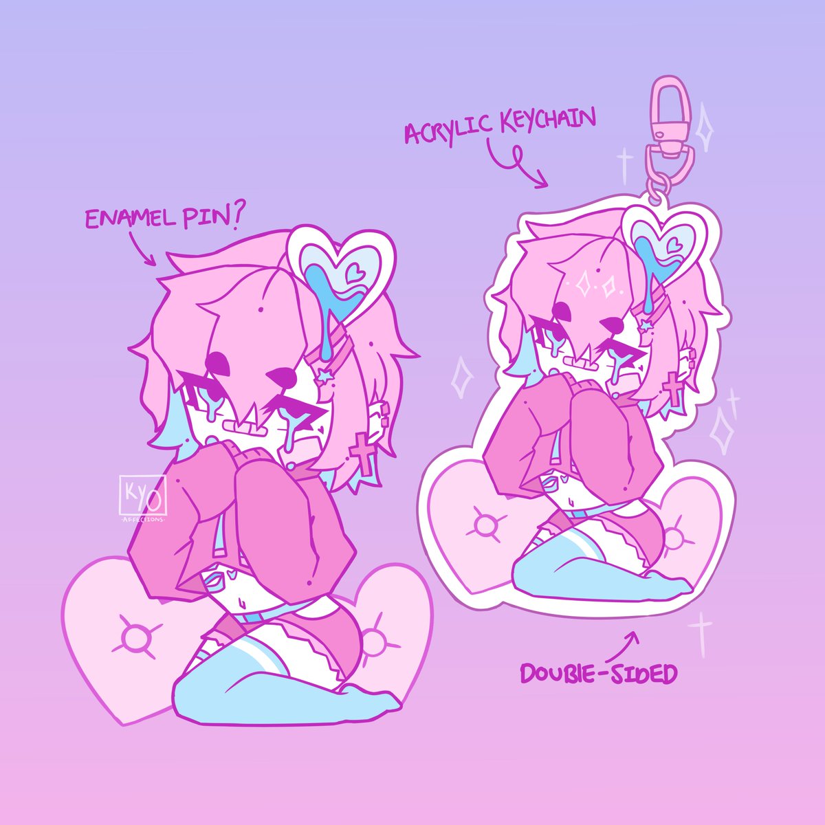kyoaffections's tweet photo. [original] 🩷 Cotton Candy Fizz 🩵 Keychain/Pin Art

***this is a BONUS kickstarter reward :)

Tags: #kyoaffections #enamelpin #pinart #acrylickeychain #kawaiiaesthetic #cutekeychain #acryliccharms #chibiart #digitalart #animeboy #animegirl https://t.co/NmdtEnkVPm