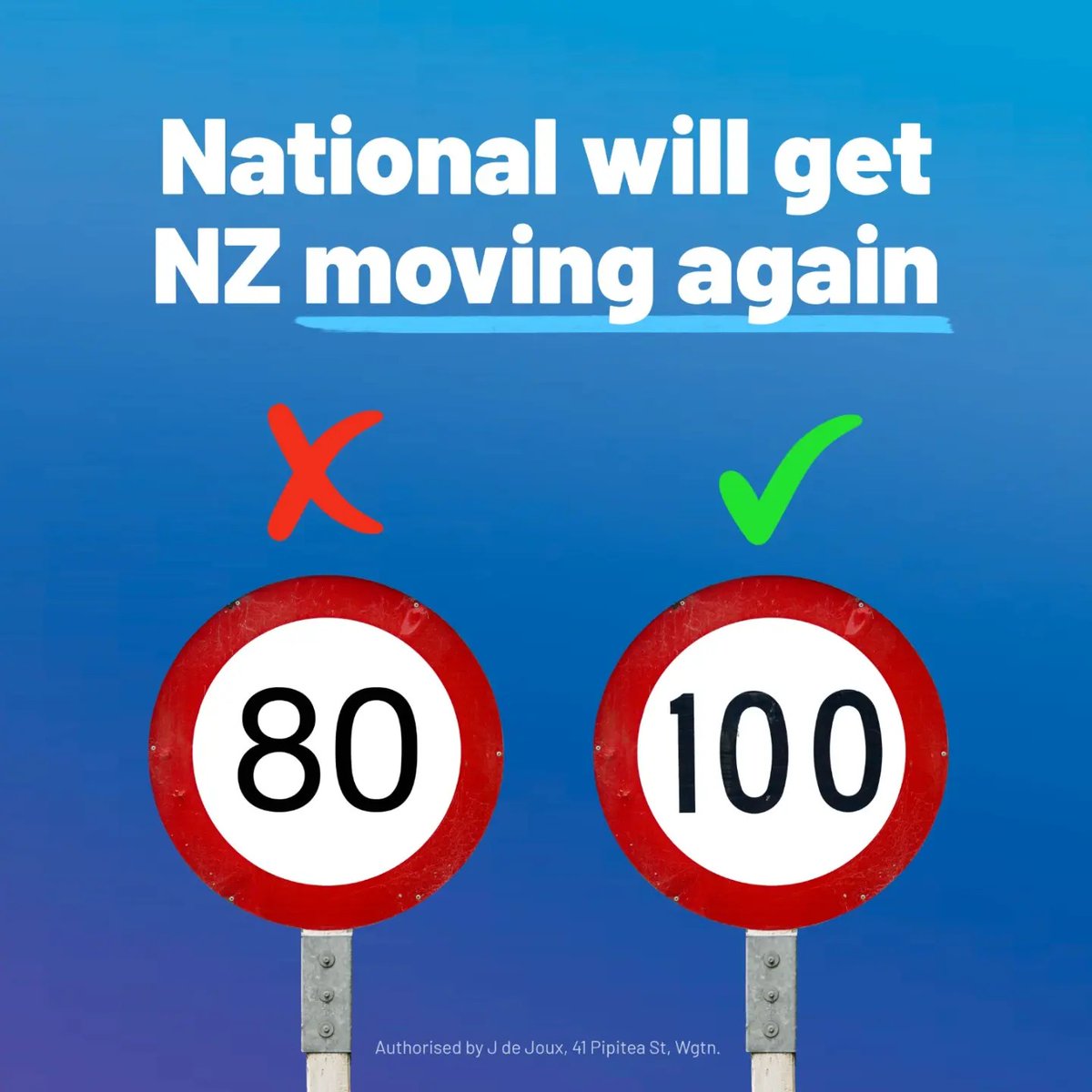 NZNationalParty's tweet photo. National will scrap Labour’s unnecessary plan to slow down Kiwi motorists.
National will reinstate 100km/h speed limits on state highways where it is safe to do so.
#GetNZBackonTrack #PartyVoteNational #TV3LeadersDebate https://t.co/daCAddB3Zq