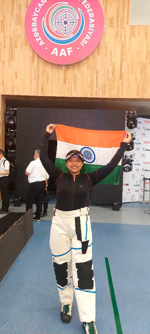 narendramodi's tweet photo. Our dedicated and talented 50m Rifle 3 Positions Women's Team has clinched a well-deserved Silver Medal in the Asian Games. They have demonstrated extraordinary talent. Congratulations to Sift Kaur Samra, Ashi Chouksey and Manini Kaushik. https://t.co/5HL6l9T8Fz