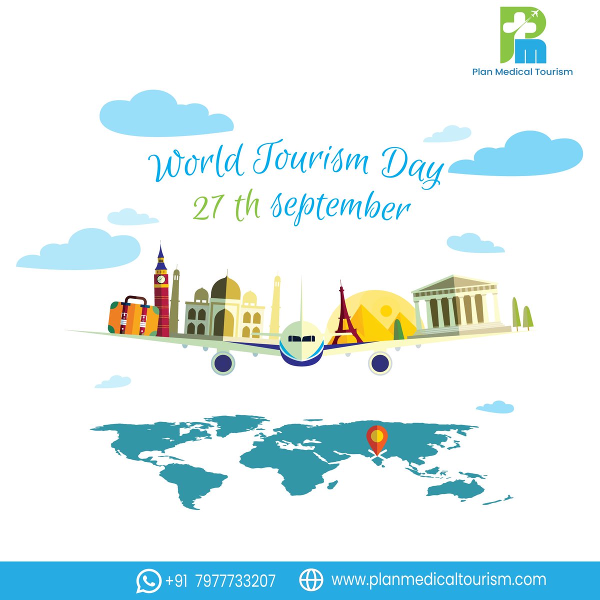 World Tourism Day 
'Bridging borders for better health'
#WorldTourismDay #medicaltourismindia  #medicaltourism #TourismDay #Travel #SustainableTourism #ResponsibleTravel #ExploreTheWorld #TravelInspiration #TravelGoals #Wanderlust #TourismMatters #TravelLocal #TourismForAll