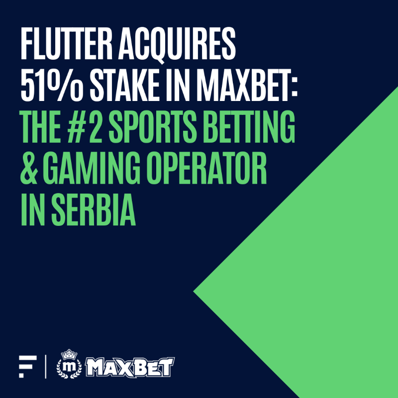 FlutterEnt's tweet photo. Today we announce that we’re acquiring a 51% stake in the #2 sports betting and gaming operator in Serbia, MaxBet! 

This adds to Flutter’s podium brand positions &amp; through the #FlutterEdge will accelerate our combined growth. 

More here: https://t.co/JZS4nhfWAQ