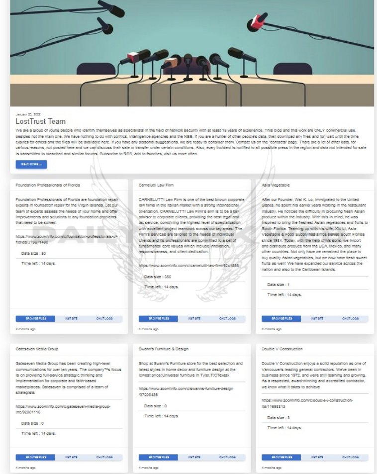DailyDarkWeb's tweet photo. NEW GROUP - DailyDarkWeb researchers have detected 53 victims on the #LostTrust Team's victim list🚀
This group has the exact same blog design as #Metaencryptor, and their blog descriptions are also identical but the victims are completely different.🧐🧐
#DarkWeb #ransomware https://t.co/nSdjeDnpPO