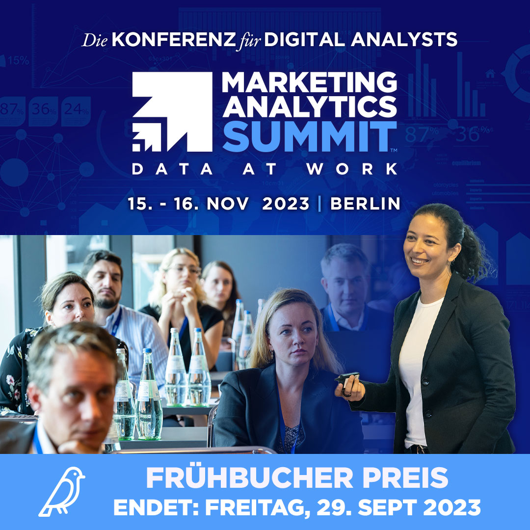 Spare bis zu €400 mit unserem Frühbucherangebot, gültig bis Freitag, 29. September!

Jetzt Ticket sichern!
👉 ow.ly/O2R450PQ0V1

#MASConf #marketinganalyst #marketinganalytics #agenda