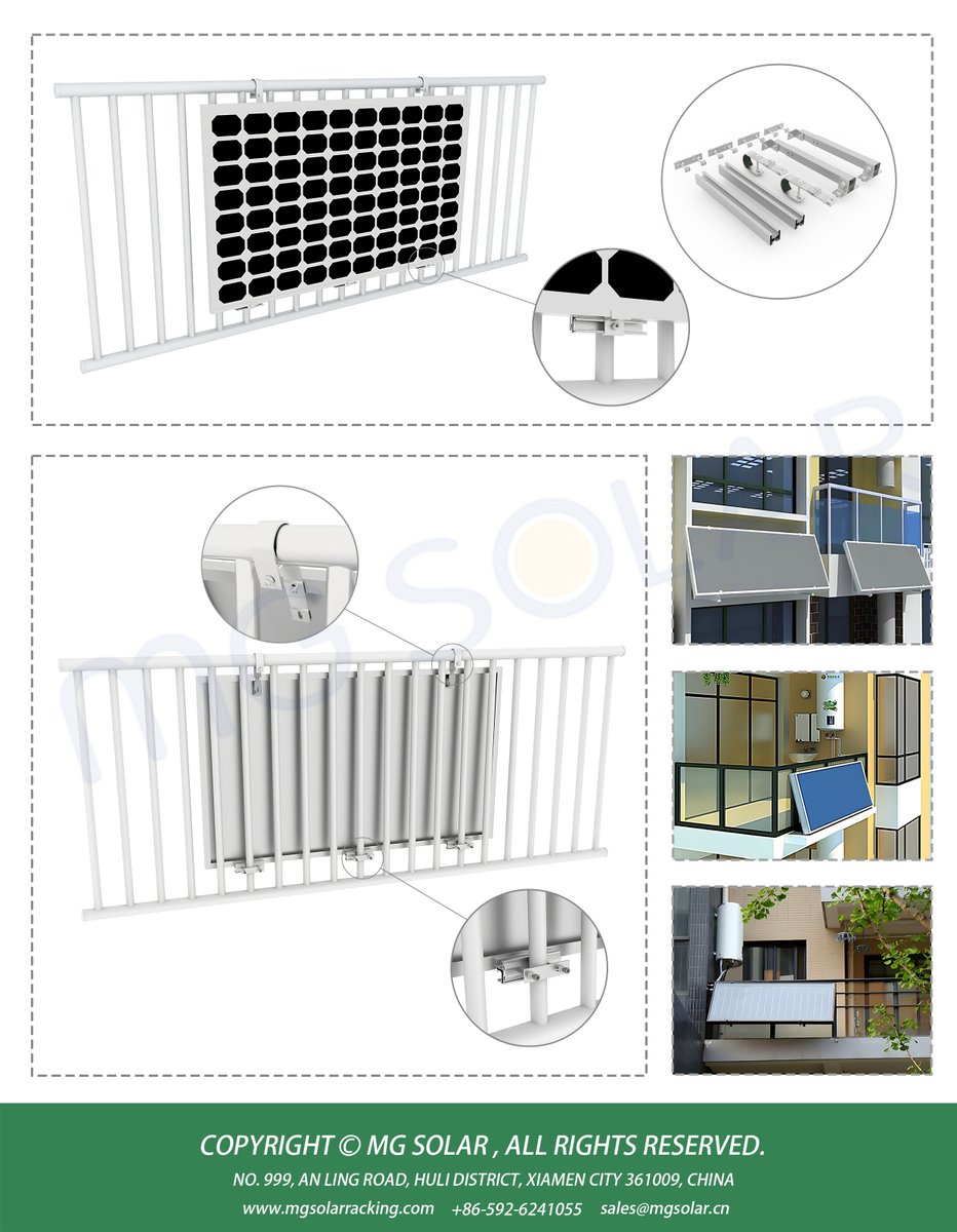 mgsolarmounting's tweet image. Transform your balcony into a solar power hub! Made of 6005-T5 aluminum &amp;amp; 304 stainless steel, our pre-assembled design fits most balconies. Fast install, durable, eco-friendly.

📷Elevate urban living with renewable energy.

#SolarBalcony #SolarMount #GreenBalcony