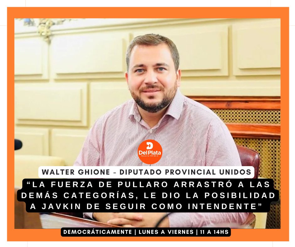 [#Democráticamente🎙️] EL PODER DE LA U

🗣️ <a href="/WalterGhione/">Walter Ghione 💙</a>, Diputado provincial de Unidos: "La fuerza de <a href="/maxipullaro/">Maximiliano Pullaro</a> arrastró a las demás categorías, le dio la posibilidad a Javkin de seguir como Intendente”

📻 Lunes a viernes de 11 a 14hs por Del Plata #Rosario 93.5