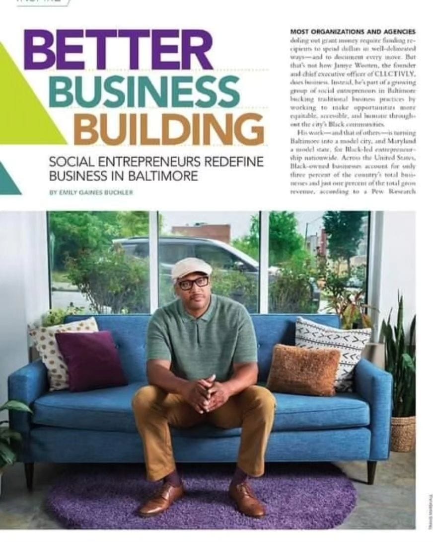 CLLCTIVLY's founder, <a href="/jamyewooten/">Jamye</a>, sat down with <a href="/Baltimoremag/">Baltimore magazine</a> to discuss the evolution of CLLCTIVLY,  Ella Baker and participatory leadership models, and Funding Black Futures. 

#BaltimoreMagazine #GameChangers
.............