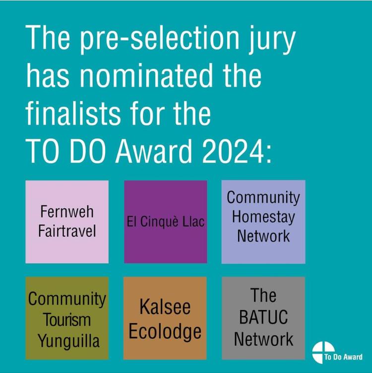 Hoy nuestro proyecto de turismo sostenible se encuentra dentro de los 6 finalistas pre-calificados de 21 postulaciones a nivel mundial. Gracias #TODOAward2024 por la maravillosa oportunidad de conocer más sobre nuestra #ComunidadYunguilla.