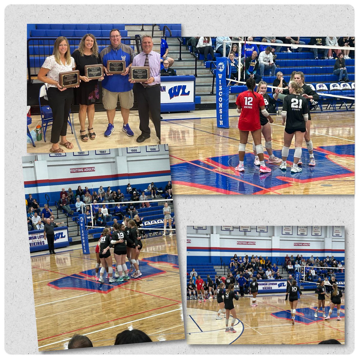 WiscoVB's tweet photo. Tonight was Educator Impact night honoring teachers who have made an impact on our seniors.  Thank you teachers. JV &amp; JV2 get the W.  Back in the gym tomorrow to get better. #WithHimWeCan #QuestForTheResch #LetsGetGritty https://t.co/jZmjTU3pJt