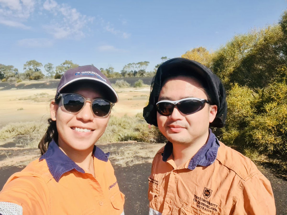 ParbhakarFox's tweet photo. The amazing #MIWATCH team at a tailings site near you… if you’re in SA, QLD and next week WA! Out looking for REEs, Co and In in tailings these next weeks- in addition to others at 6 (or maybe 7 if we can!) sites across the country! Say hi if you see these guys! #criticalmetals https://t.co/91Cd1xIPMJ