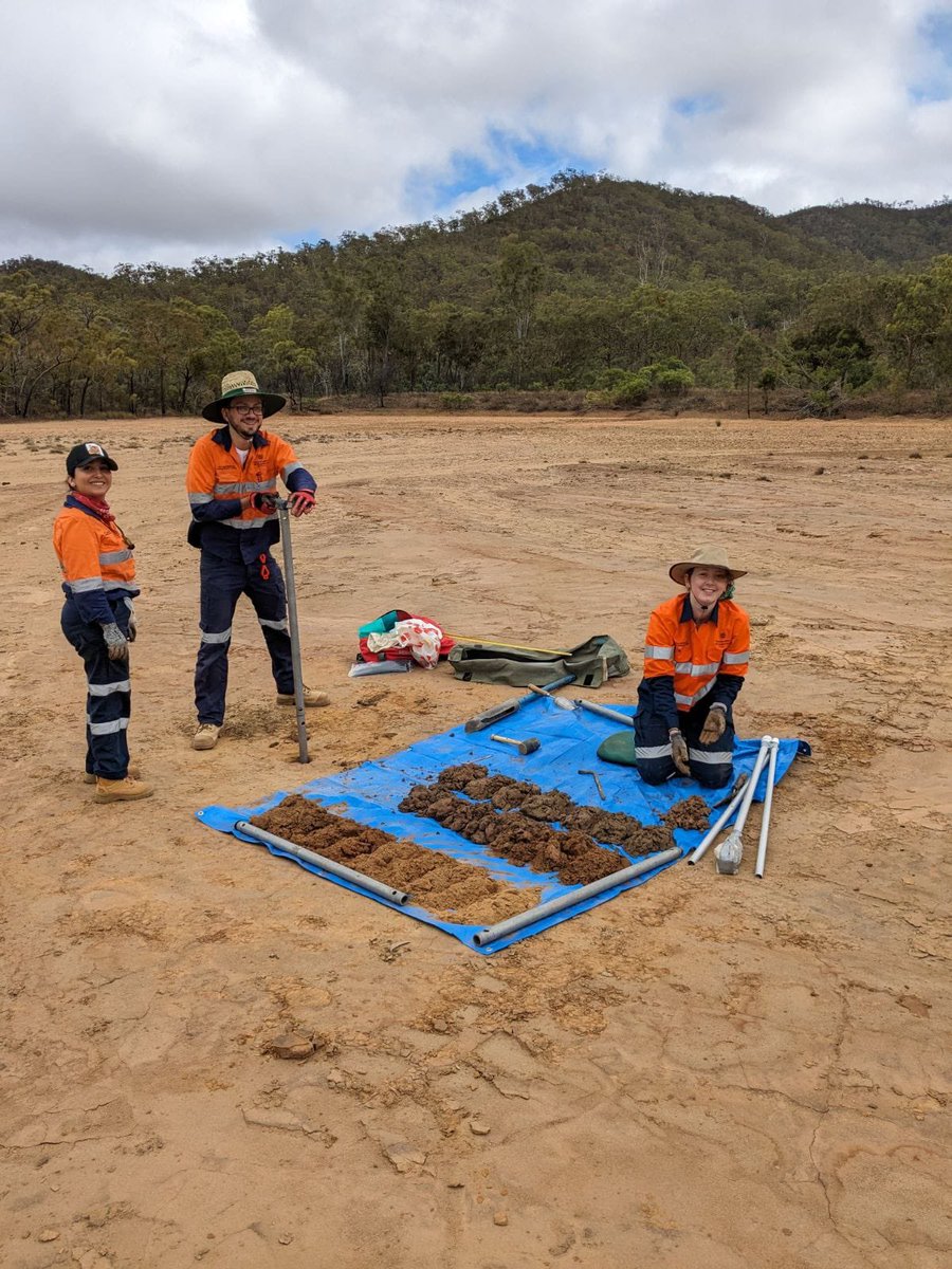 ParbhakarFox's tweet photo. The amazing #MIWATCH team at a tailings site near you… if you’re in SA, QLD and next week WA! Out looking for REEs, Co and In in tailings these next weeks- in addition to others at 6 (or maybe 7 if we can!) sites across the country! Say hi if you see these guys! #criticalmetals https://t.co/91Cd1xIPMJ