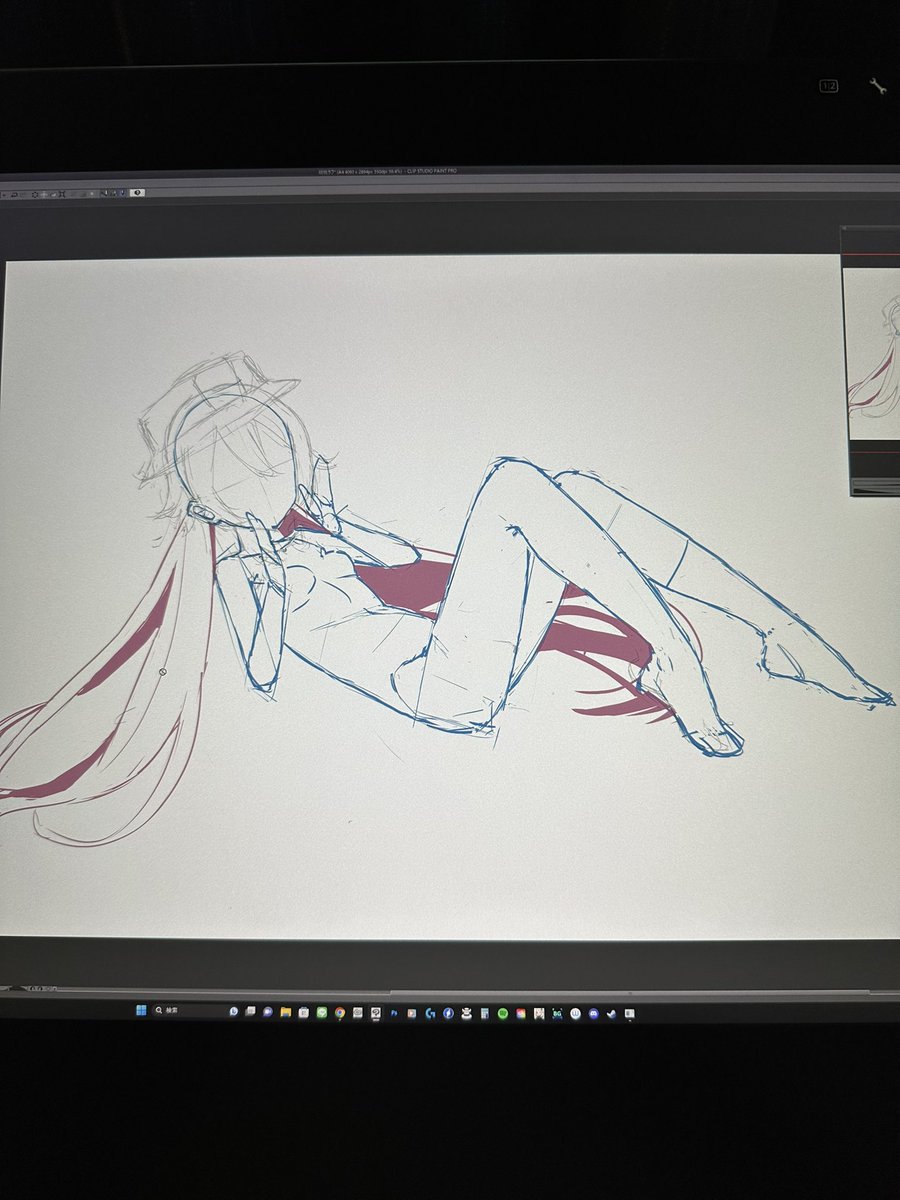 「このラフがこうなるから絵描ける人スゲ〜ってなる。俺のことなんですけど 」|囲碁ミクのイラスト