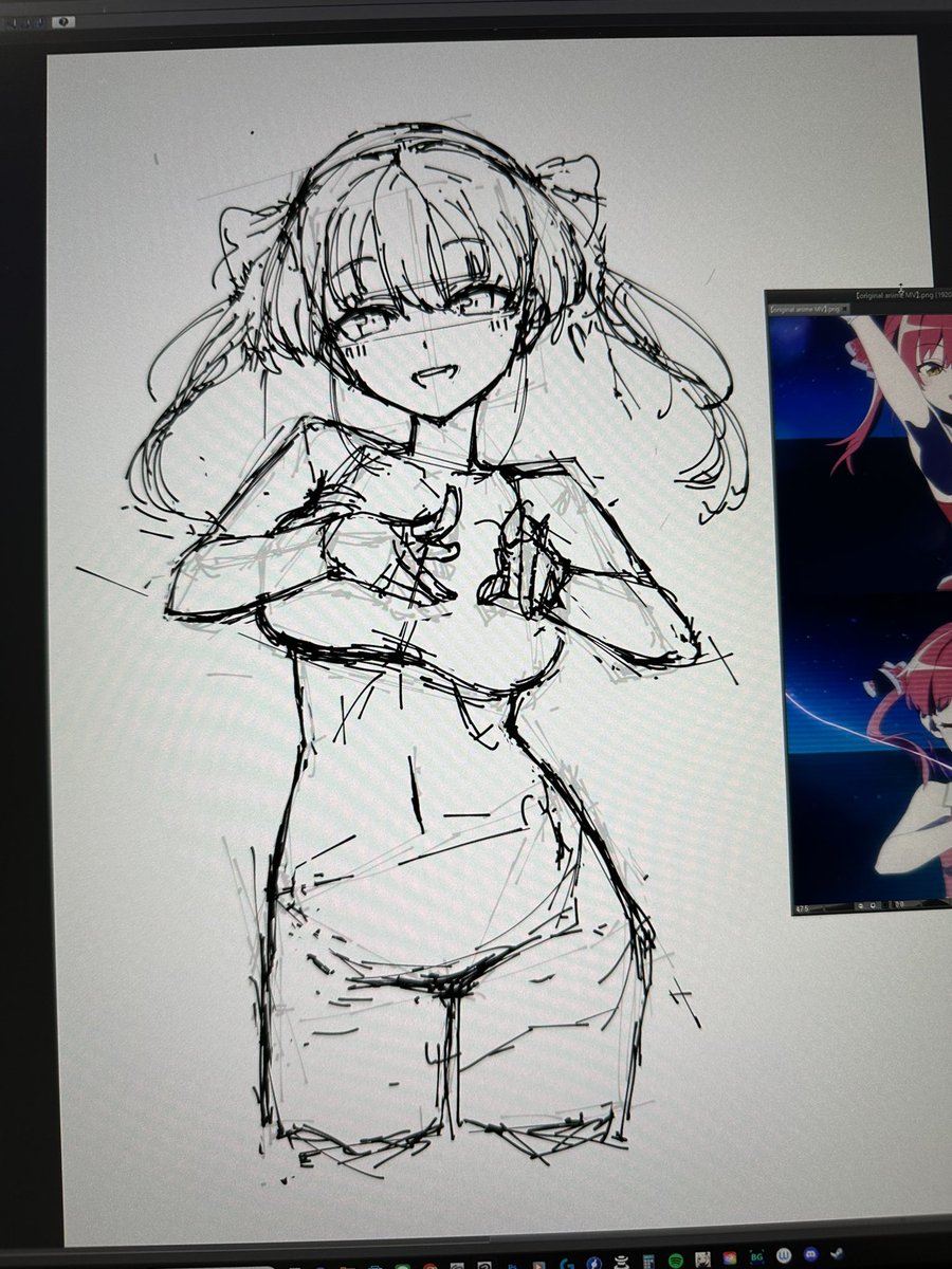 「このラフがこうなるから絵描ける人スゲ〜ってなる。俺のことなんですけど 」|囲碁ミクのイラスト