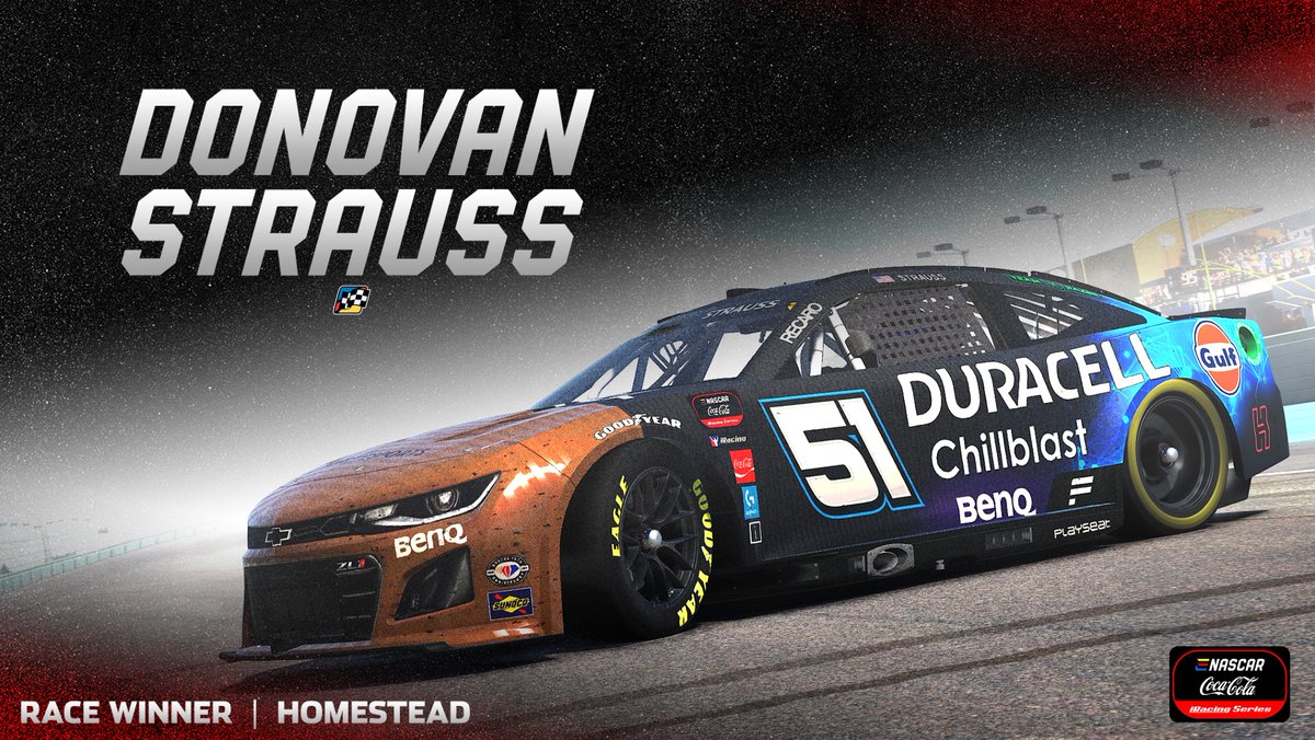 NorseForceRL's tweet photo. WE ARE WINNERS AND CHAMPS AHHHHHHHHHHHH  @DonovanStrauss @swilson3_ LETS GOOO @ENASCARGG @iRacing @CocaColaRacing https://t.co/xrri6nrEU5