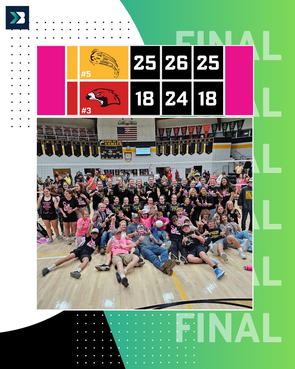 COMET SIZED W!

#5 BCLUW shows out in a signature sweep over #3 North Tama!

📸 Jake Ryder

#iahsvb #ighsau