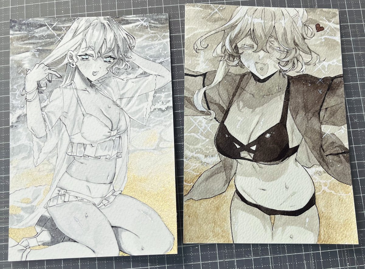 まだ夏終わっとらんやろ!!と思ってた頃の絵 