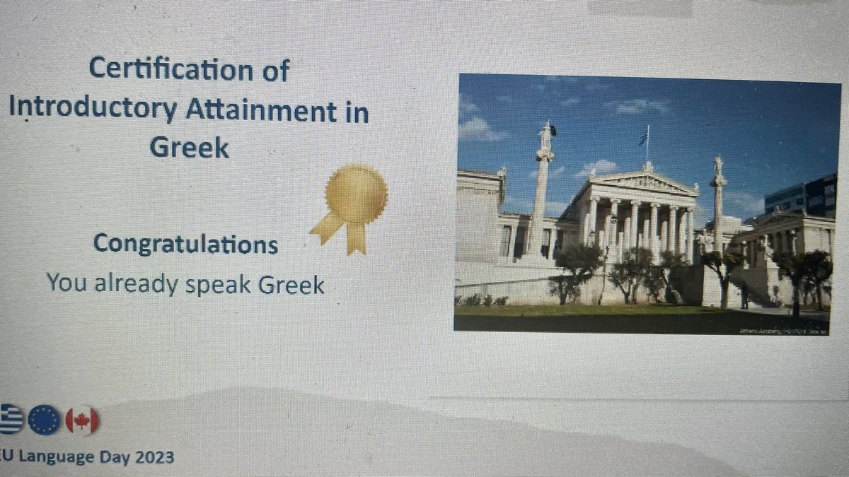ILEAontario's tweet photo. @IILP_OCDSB  students learn Greek as part of our #coeEDL celebrations @EUinCanada #languageawareness https://t.co/P0crTEwawt