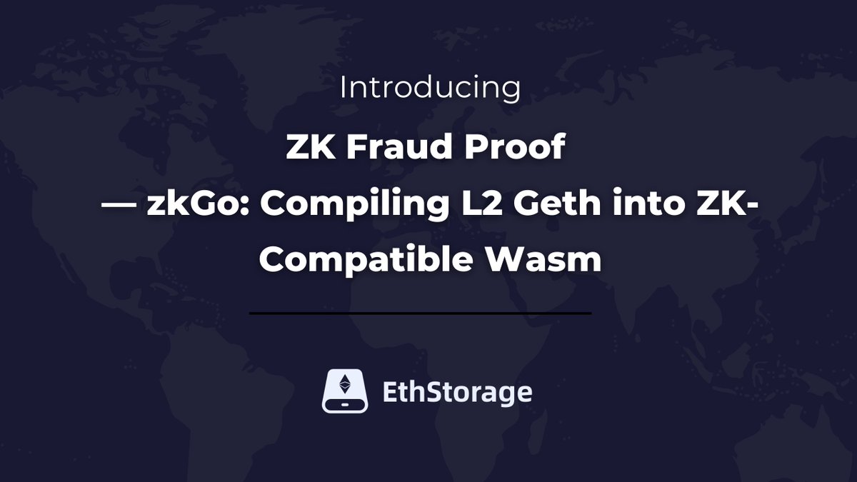 EthStorage (@ethstorage) on Twitter photo 📢Exciting news! EthStorage is introducing 'zkGo: Compiling L2 Geth into ZK Compatible Wasm' - a groundbreaking ZK Fraud Proof proposal to tackle current challenges. 🛠️ This is a collaborative effort with <a href="/HyperOracle/">HyperOracle</a> and <a href="/DelphinusLab/">Delphinus Lab ($ZKWASM)</a>. 🚀 Learn more: ethstorage.medium.com/advancing-towa… 📢Exciting news! EthStorage is introducing 'zkGo: Compiling L2 Geth into ZK Compatible Wasm' - a groundbreaking ZK Fraud Proof proposal to tackle current challenges. 🛠️ This is a collaborative effort with <a href="/HyperOracle/">HyperOracle</a> and <a href="/DelphinusLab/">Delphinus Lab ($ZKWASM)</a>. 🚀 Learn more: ethstorage.medium.com/advancing-towa…