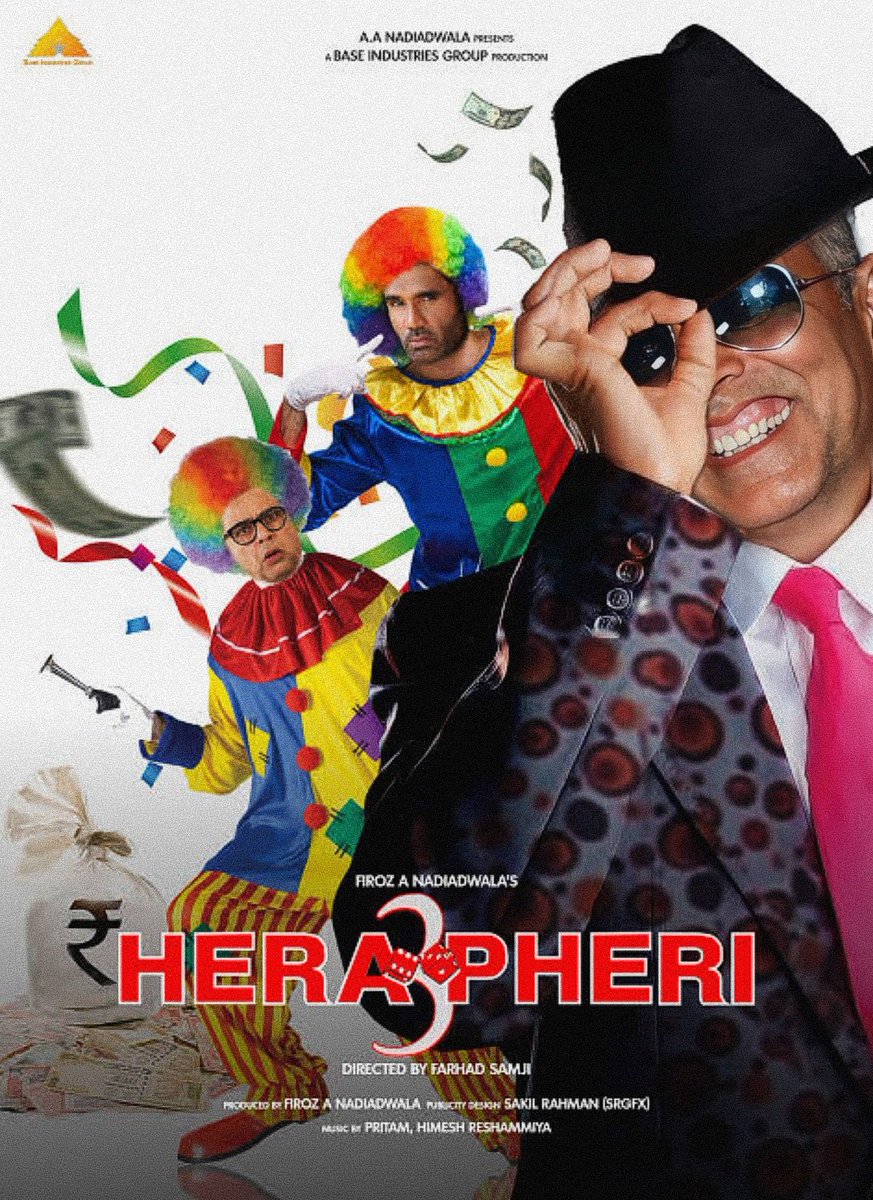 Excitement Level On The Top....
The Superstar #AkshayKumar𓃵  After Giving Back To Back Biggest Blockbuster.....
Here's His Iconic Film #HeraPheri3
Poster....
Next 1000CR Loading......🥵🥶🥵

#Sethji  #2Cr  #Khiloda #Masudsa