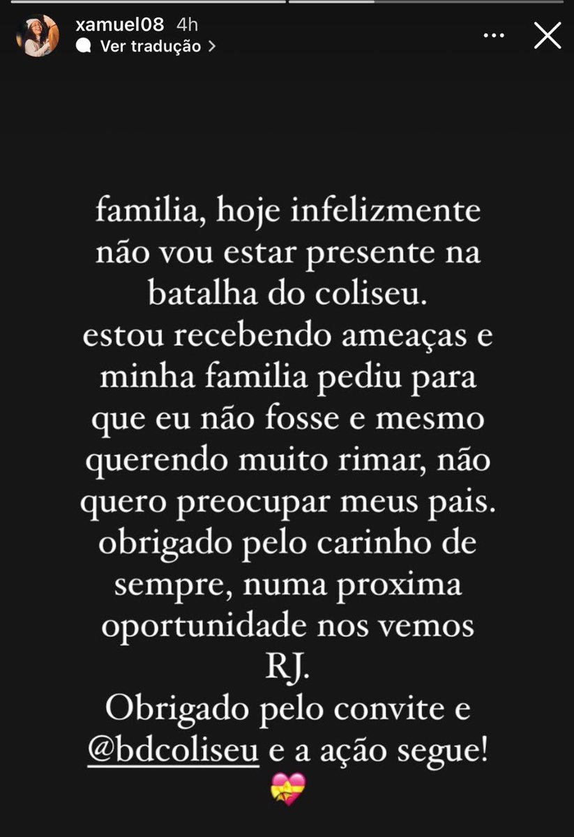RapMais's tweet photo. Xamuel afirma que cancelou participação em batalha de rima no Rio de Janeiro após receber ameaças 😳 https://t.co/VS7n2DOQgZ