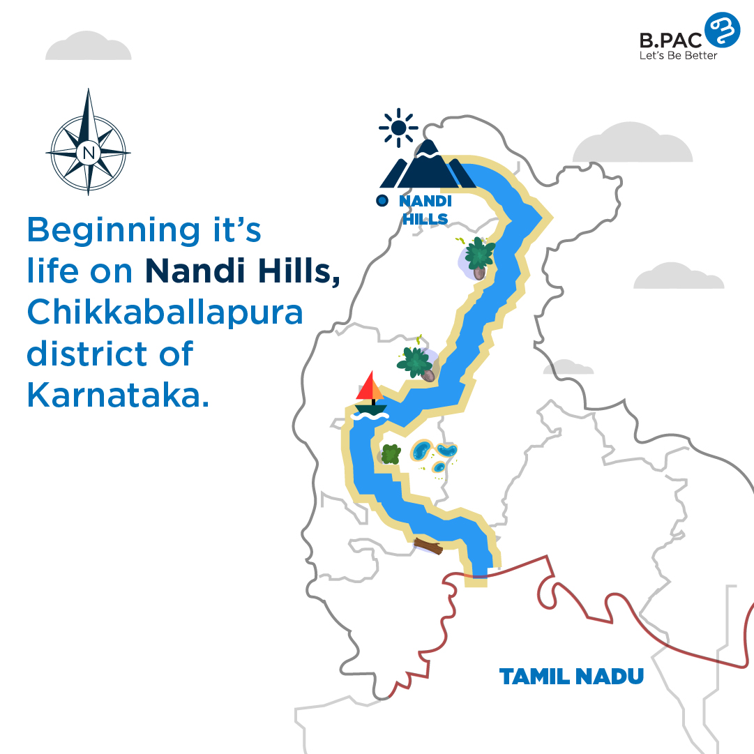 BPACofficial's tweet photo. From Nandi Hills to the Bay of Bengal, meet Dakshina Pinakini, the river with many names! Once surrounded by lush temples and Sangam poetry, it's now battling industrial pollution. Did you know it's an independent river with no tributaries? Share your thoughts! #RiversofBengaluru https://t.co/mlm2SeJ1S1