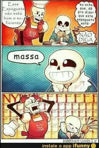 Papyrus e o Sans botando a mão na massa kkk