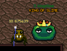 DefySmc's tweet image. I was just checking this cave in Looper Lands and I met the King of Slime @citsecurities @Ordinary_Adam @LooperLands @GameStopNFT #DumbMoneyMovie