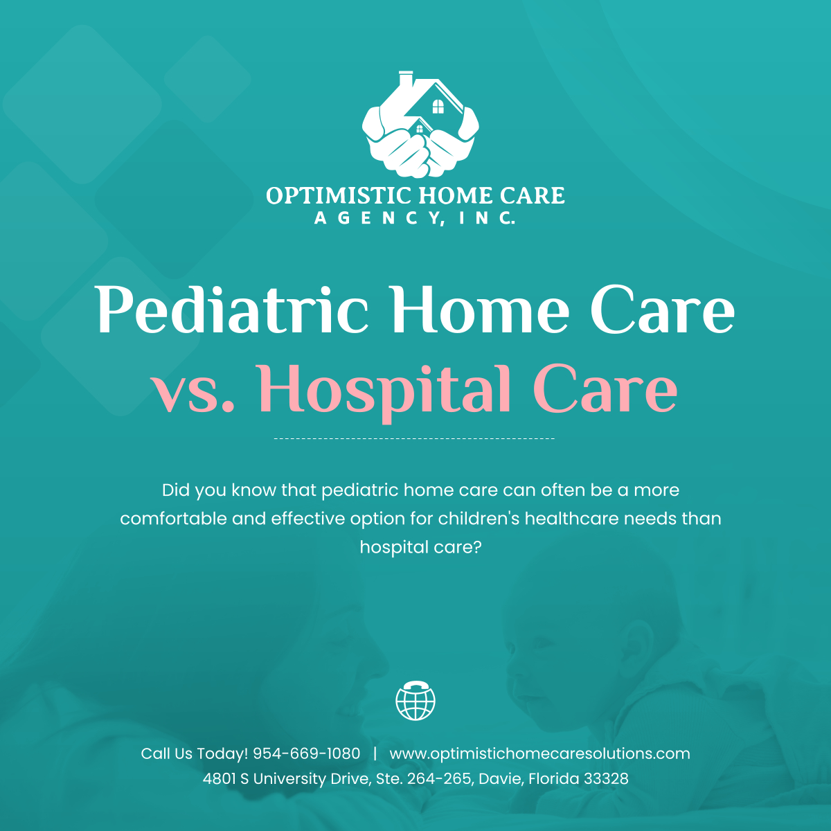 Pediatric home care provides a familiar environment, reducing anxiety for children and allowing them to recover more quickly.

#PediatricHomeCare #HospitalCare #HomeHealthcare #DavieFL #HomeCare