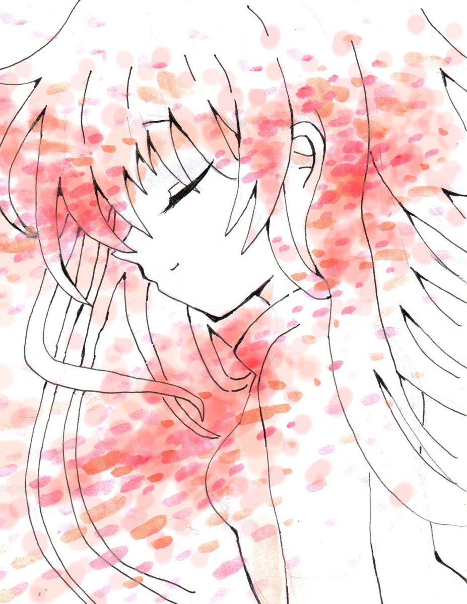syapen0kesi0's tweet photo. 「ピンク色の」#オリジナル #創作 #女の子 #少女 #イラスト #絵 #水彩 #pixia https://t.co/2Kgg7Shg5u