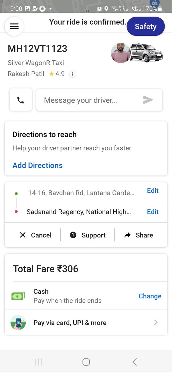 What price exactly @Olacabs @ola_supports is charging for a 7km drive - Rs 306 which means almost 43 to 44 rs per Kms. That's called a loot. #olaprice #Pune #punetimes