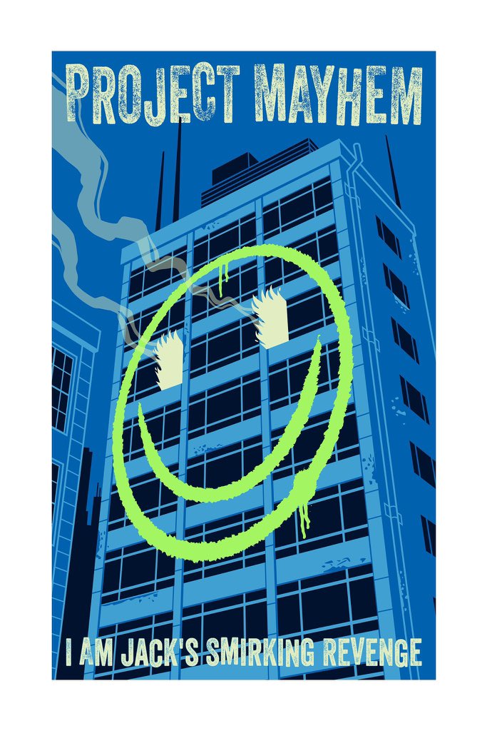 Galleries1988's tweet photo. This glow in the dark Fight Club inspired print from Doug LaRocca is available now, in limited quantities. Click here to join Project Mayhem: https://t.co/nBQ5o3mfKr https://t.co/8Flvgr4Vwi