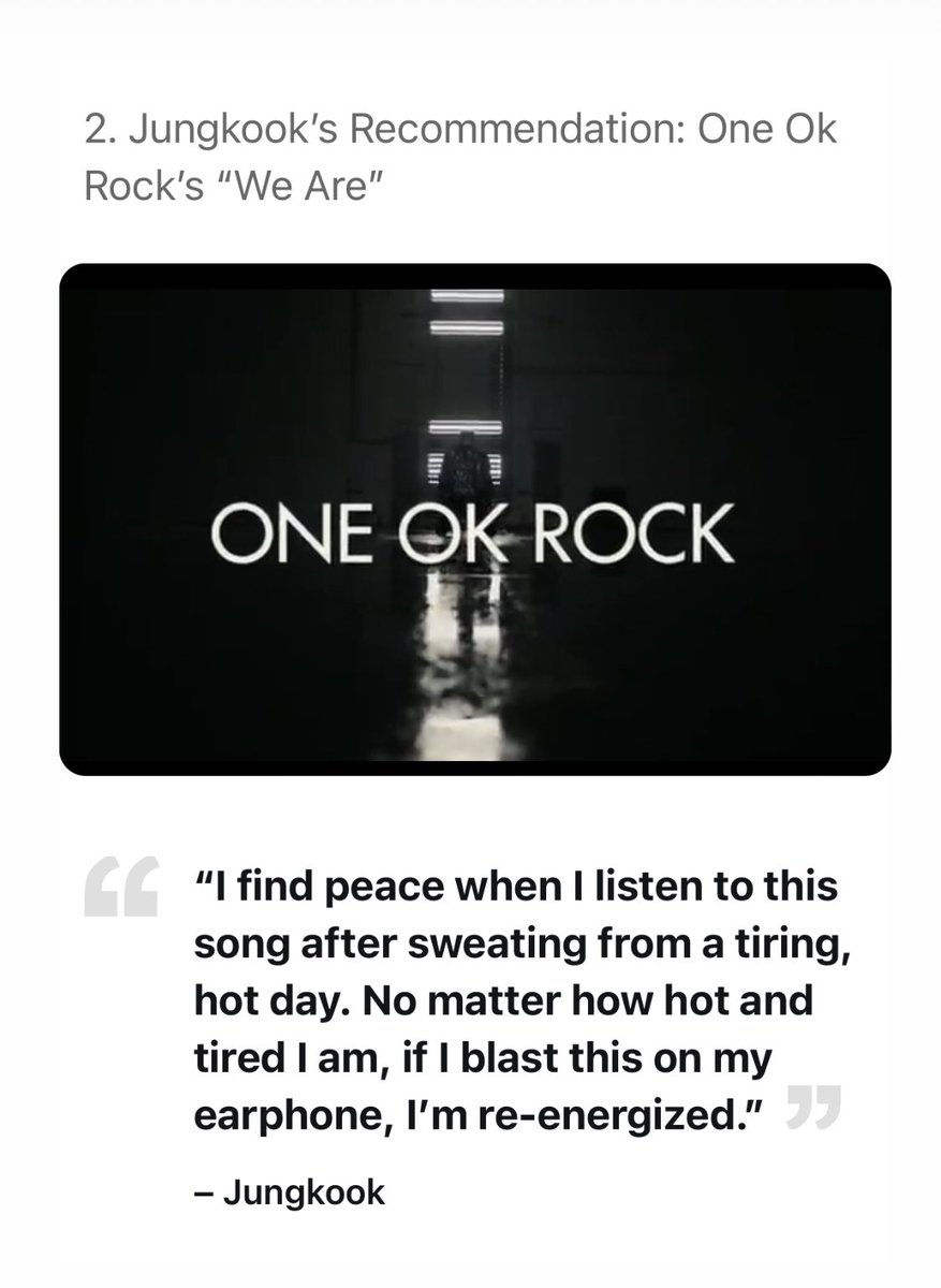 LuciMille's tweet image. Jungkook recommended "We Areâ by ONE OK ROCK in summer 2017 koreaboo.com/stories/bts-reâŠ
#chibiunity #agt @AGT #weare #ONEOKROCK #JungKook #ã¯ã³ãªã¯ spotify.link/ATXCcQLqqDb