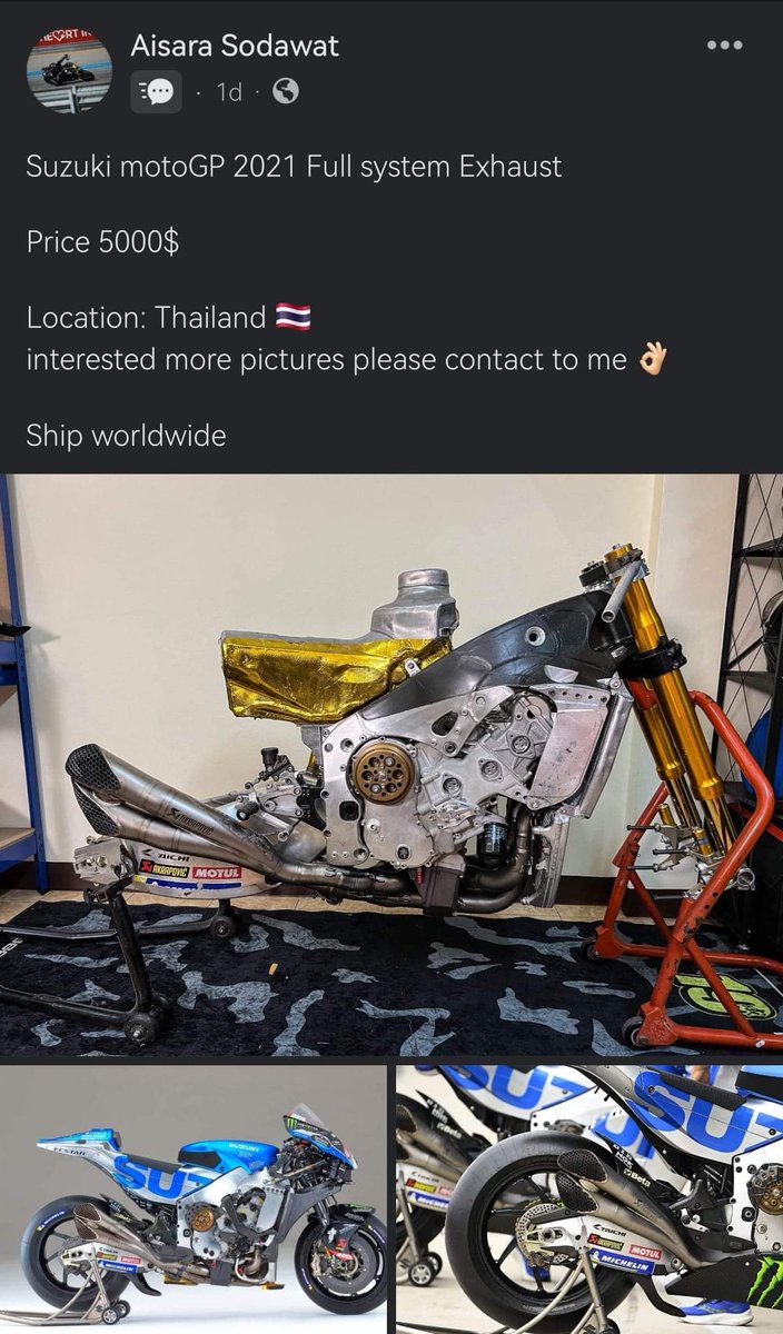 twtbikers's tweet photo. Swing arm MotoGP FOR SALE!!

Kecoh dekat group FB orang Thailand jual swing arm MotoGP. Mana la dia dapat 4 biji motor tu. Kayooo

📸 Aisara Sodawat https://t.co/uEYYS96JMe