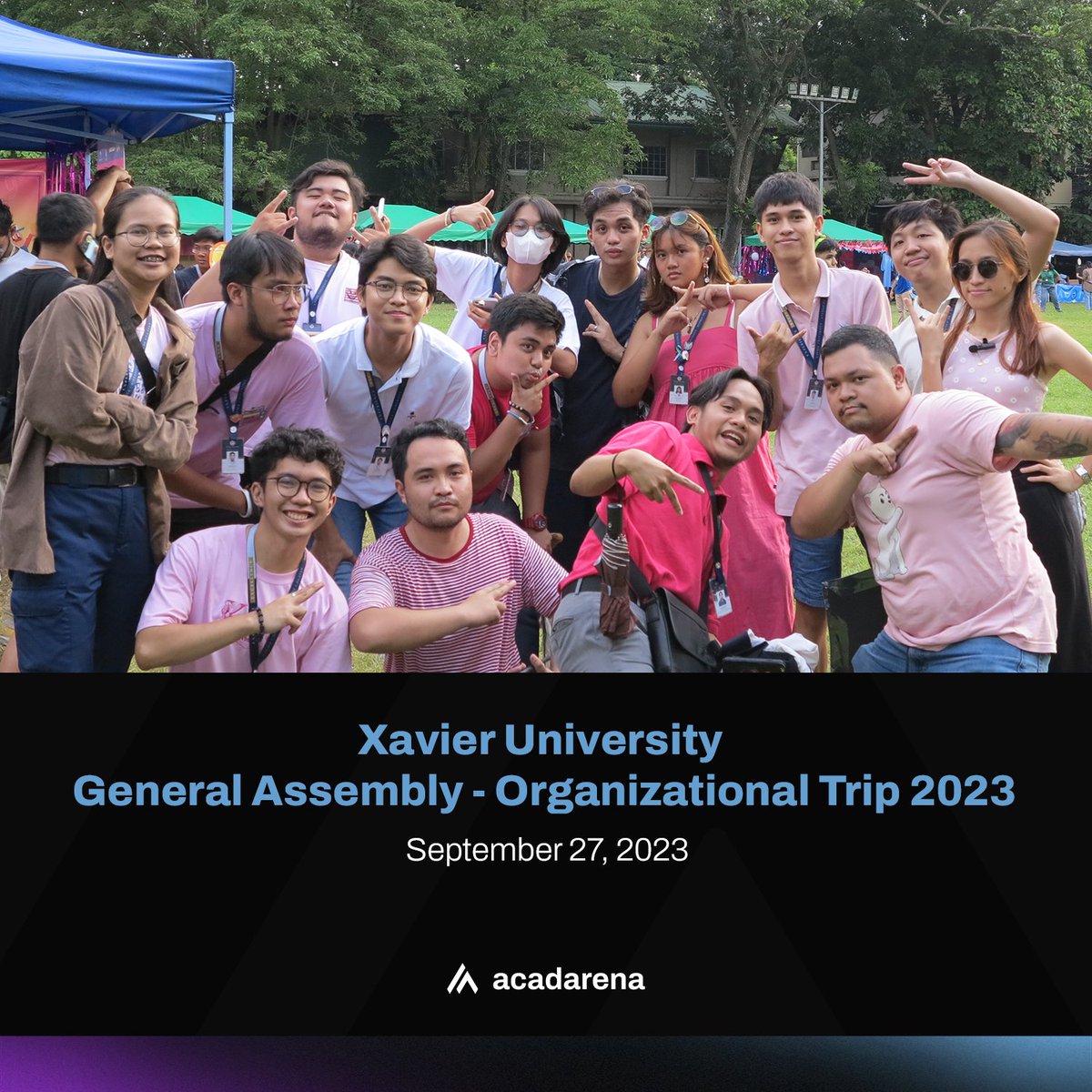acadarena's tweet photo. 🎉 Kudos to @xuxceed for clinching the top awards in Xavier University's General Assembly Organizational Trip, securing victory in various categories in the Extracurricular Organization segment!

Overall Best Booth 🥇 
Best Booth Design🥇
Pabibooth Award🥇
People's Choice Award🥇 https://t.co/ewbWi2x5wS
